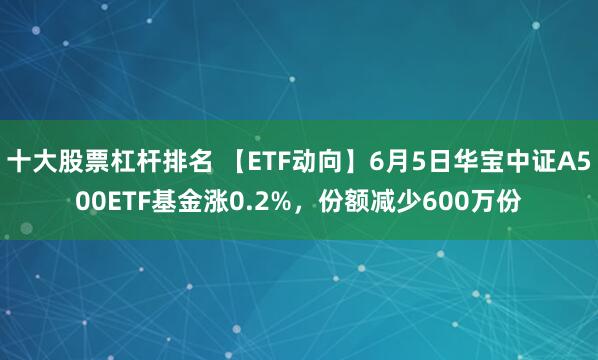 十大股票杠杆排名 【ETF动向】6月5日华宝中证A500ETF基金涨0.2%，份额减少600万份